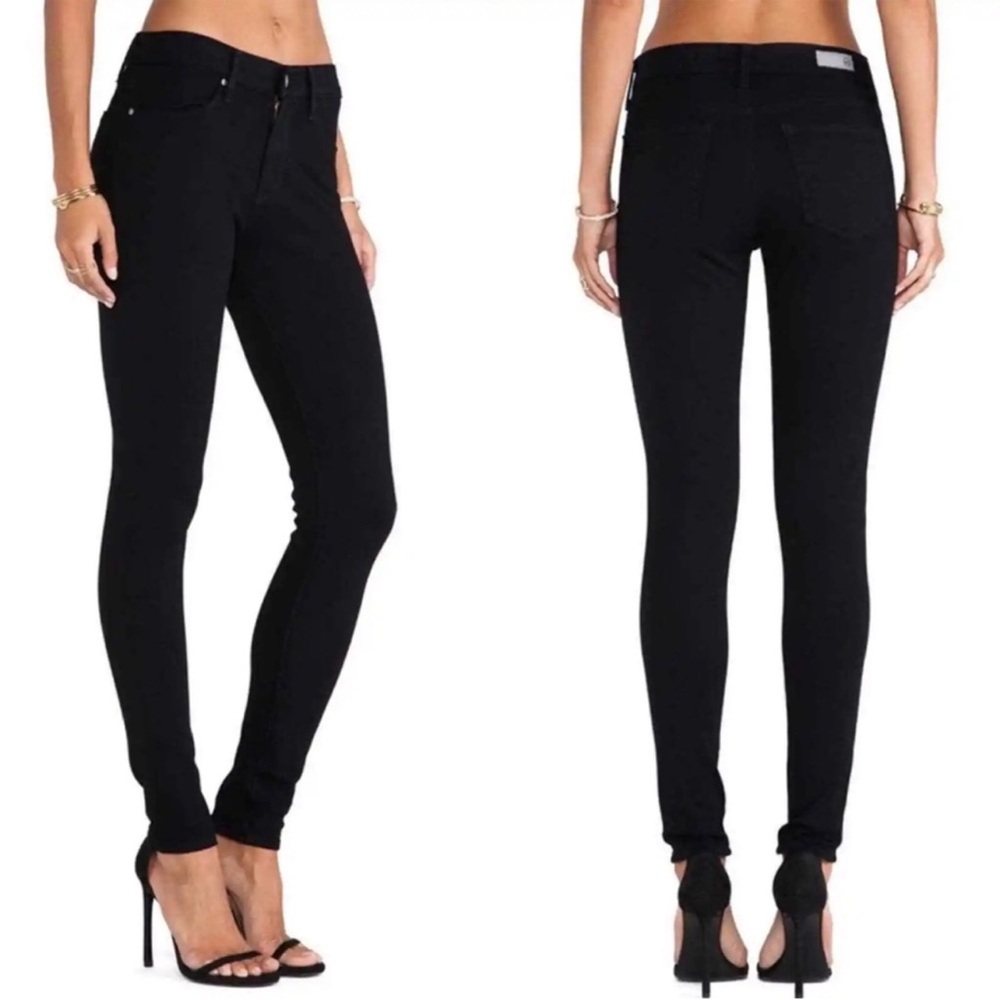 NWT AG Adriano Goldschmidt The Farrah Black Skinny Jeans 27